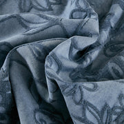 Fabric detail: Close-up of Matrice Blue cotton jacquard fabric